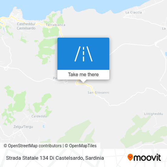 Strada Statale 134 Di Castelsardo map