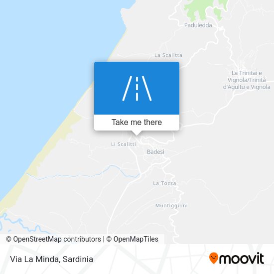 Via La Minda map