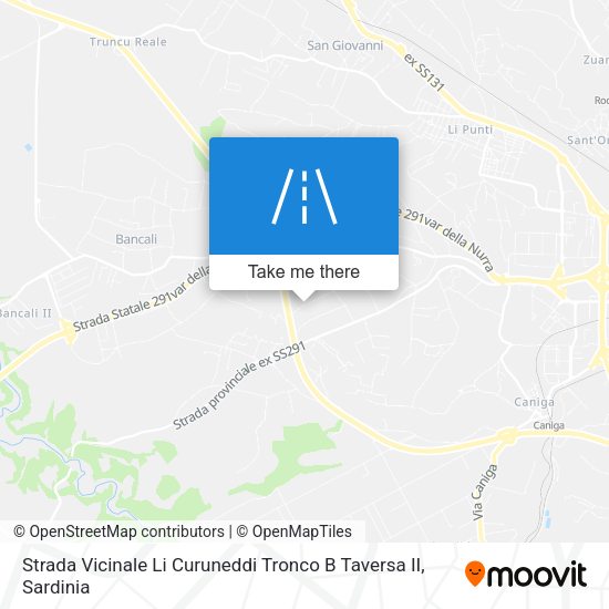Strada Vicinale Li Curuneddi Tronco B Taversa II map