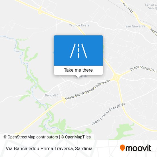 Via Bancaleddu Prima Traversa map