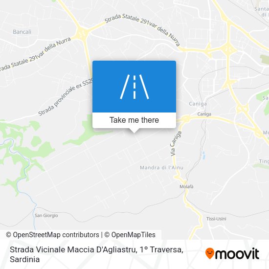 Strada Vicinale Maccia D'Agliastru, 1º Traversa map