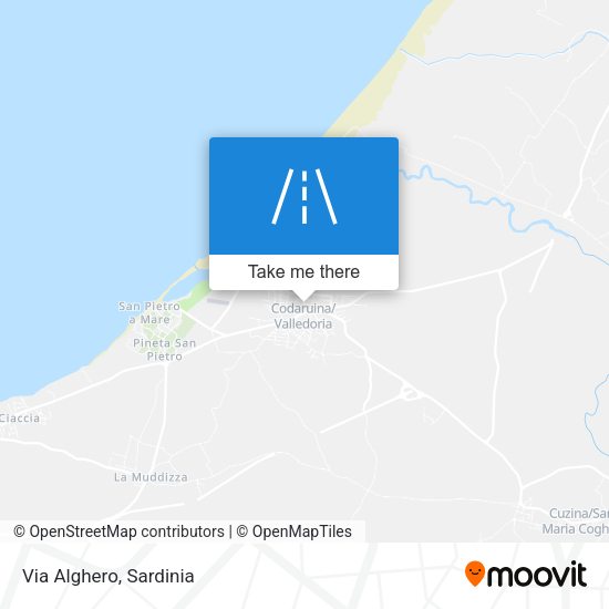 Via Alghero map