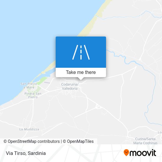 Via Tirso map