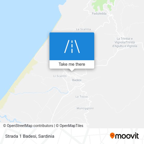 Strada 1 Badesi map