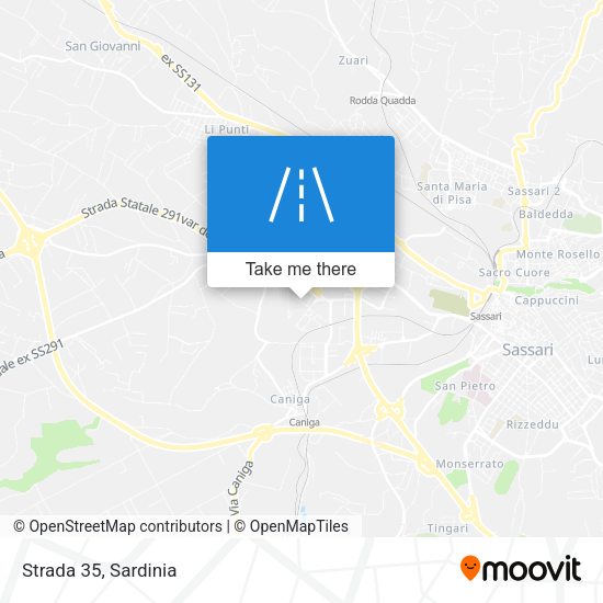 Strada 35 map