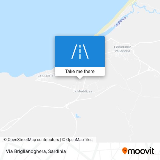 Via Briglianoghera map