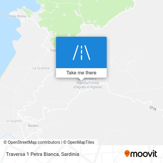 Traversa 1 Petra Bianca map