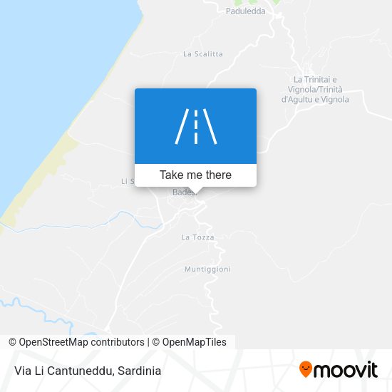 Via Li Cantuneddu map