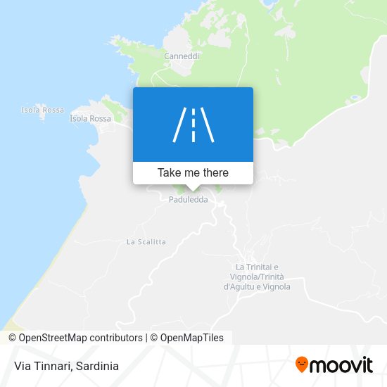 Via Tinnari map