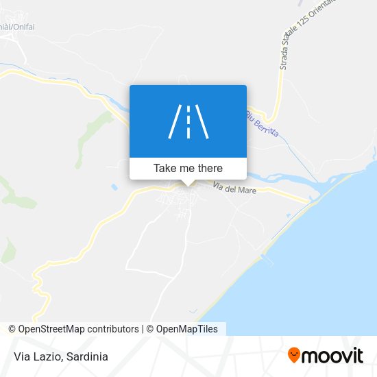 Via Lazio map