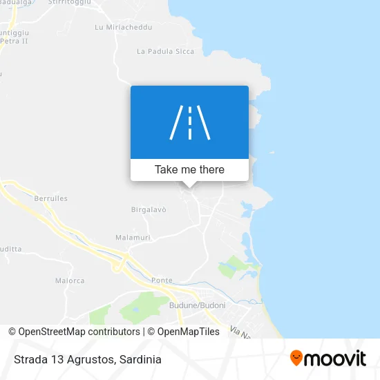 Strada 13 Agrustos map
