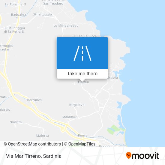Via Mar Tirreno map