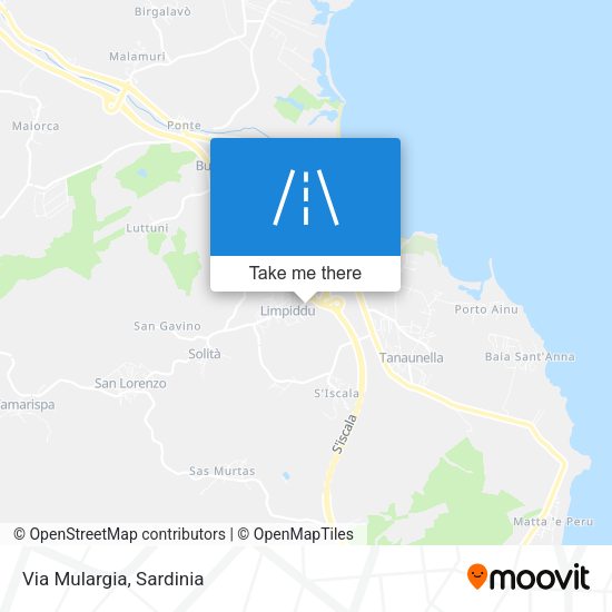 Via Mulargia map