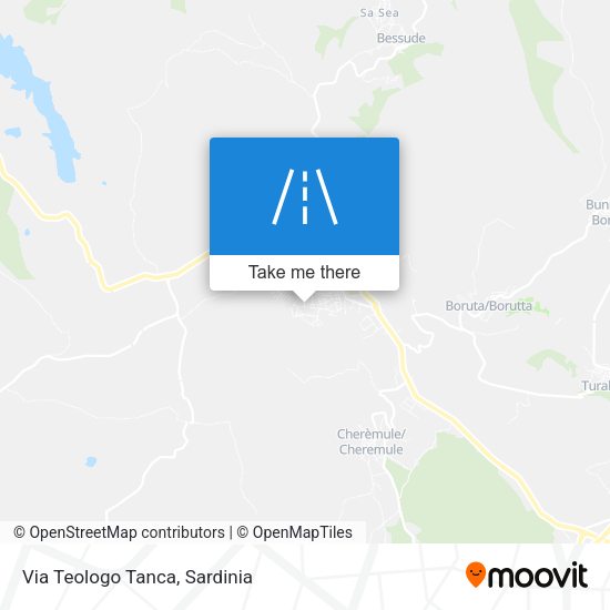 Via Teologo Tanca map