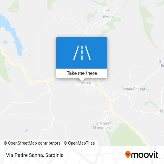 Via Padre Sanna map