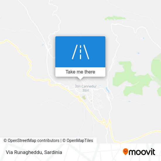 Via Runagheddu map