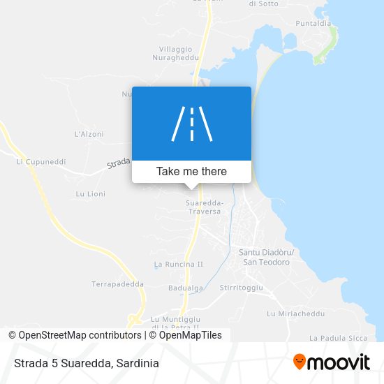 Strada 5 Suaredda map