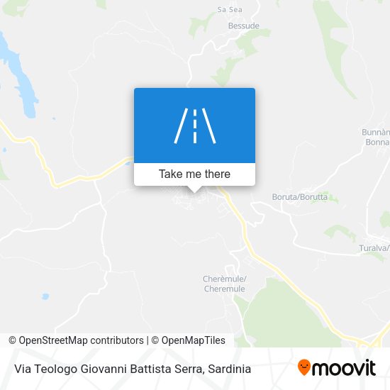 Via Teologo Giovanni Battista Serra map