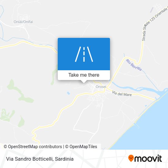 Via Sandro Botticelli map
