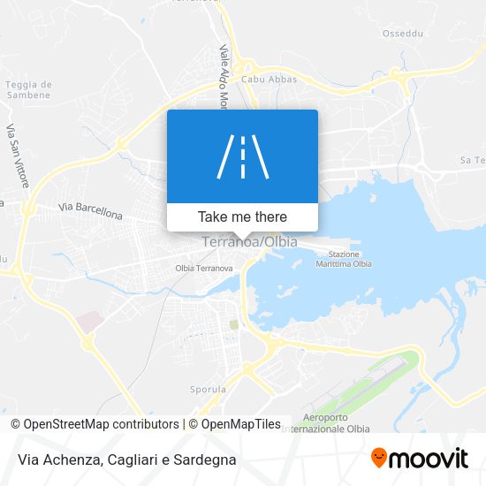 Via Achenza map