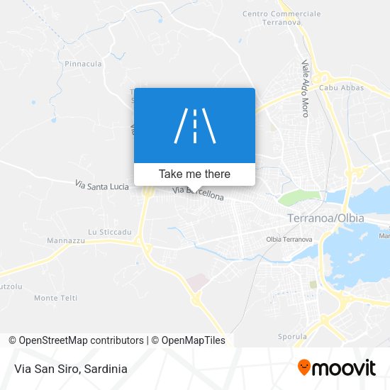 Via San Siro map