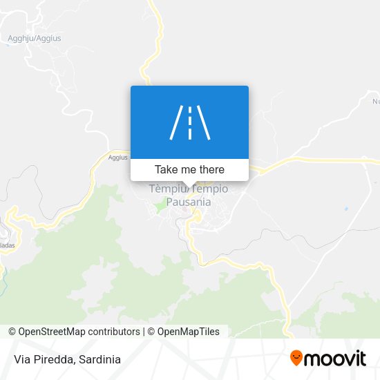 Via Piredda map
