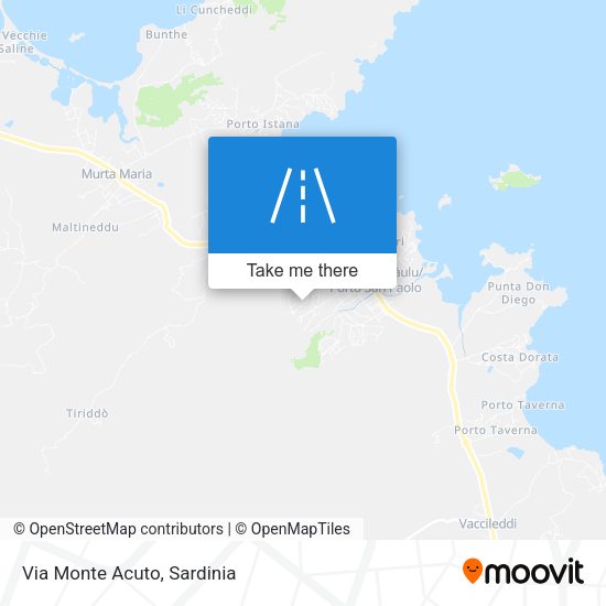Via Monte Acuto map