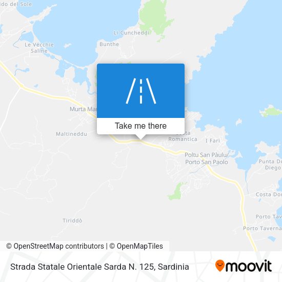 Strada Statale Orientale Sarda N. 125 map