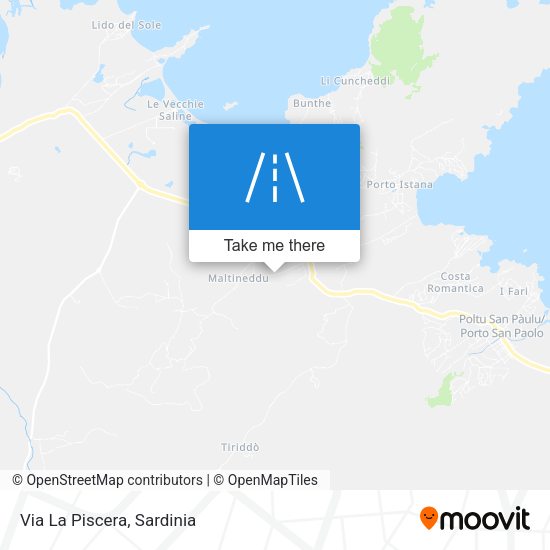 Via La Piscera map