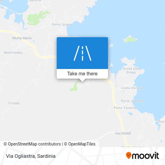 Via Ogliastra map