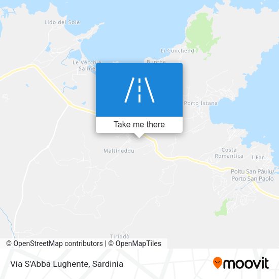 Via S'Abba Lughente map
