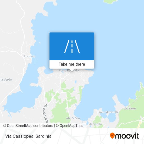 Via Cassiopea map