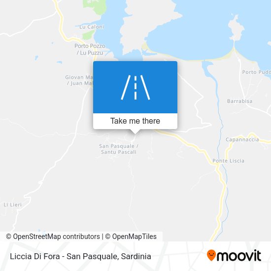 Liccia Di Fora - San Pasquale map