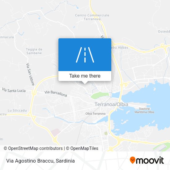 Via Agostino Braccu map