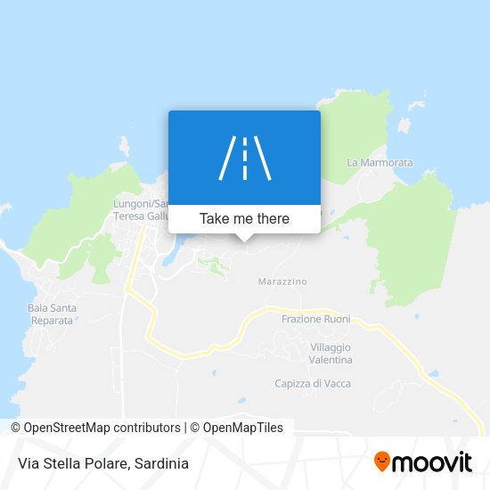 Via Stella Polare map