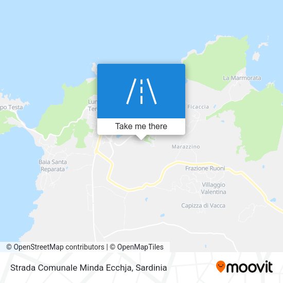 Strada Comunale Minda Ecchja map