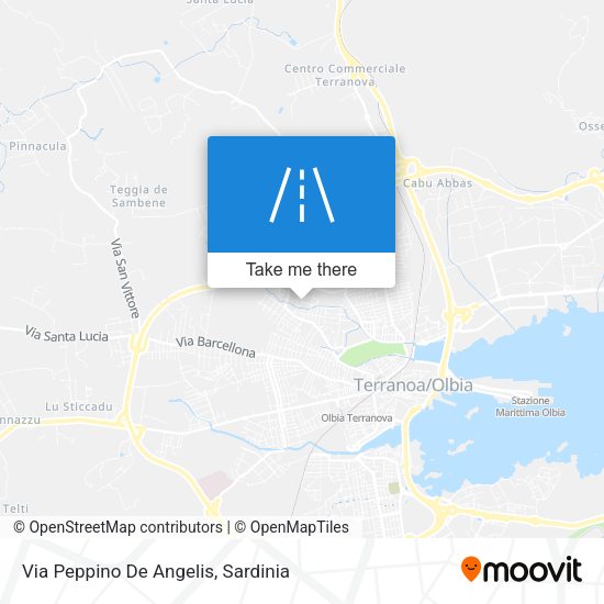 Via Peppino De Angelis map