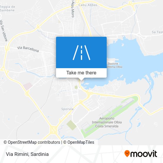 Via Rimini map