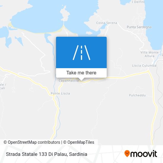 Strada Statale 133 Di Palau map