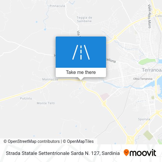 Strada Statale Settentrionale Sarda N. 127 map