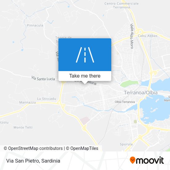 Via San Pietro map