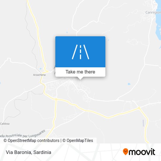 Via Baronia map