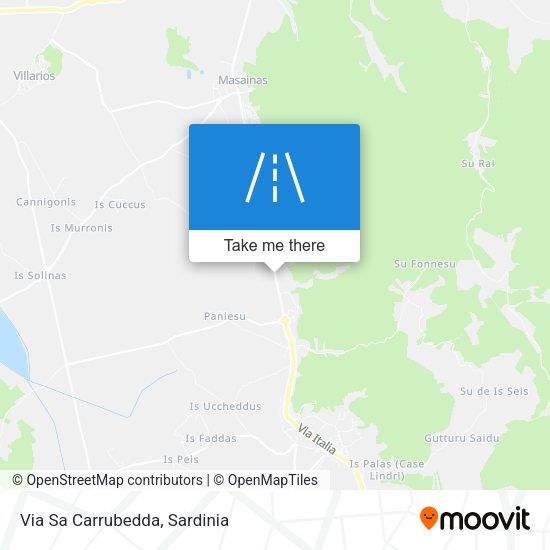 Via Sa Carrubedda map