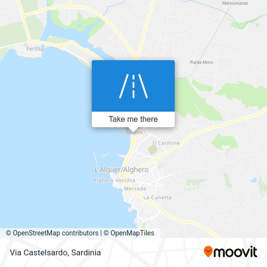 Via Castelsardo map