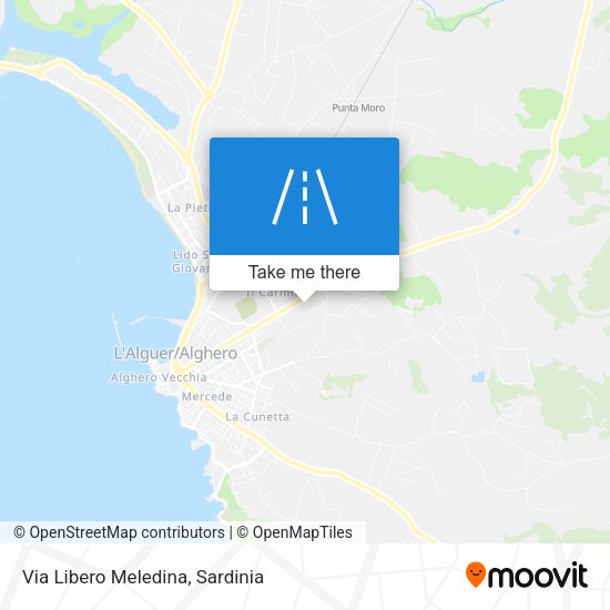 Via Libero Meledina map