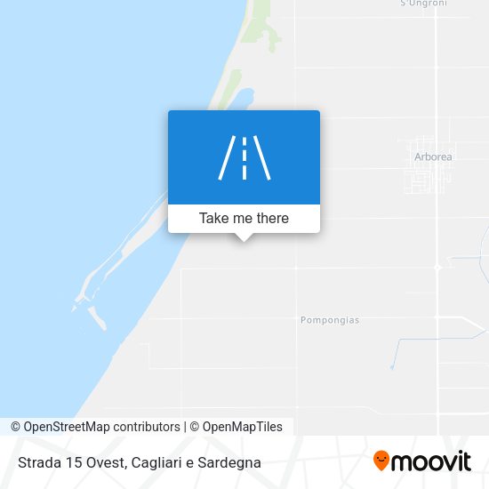 Strada 15 Ovest map