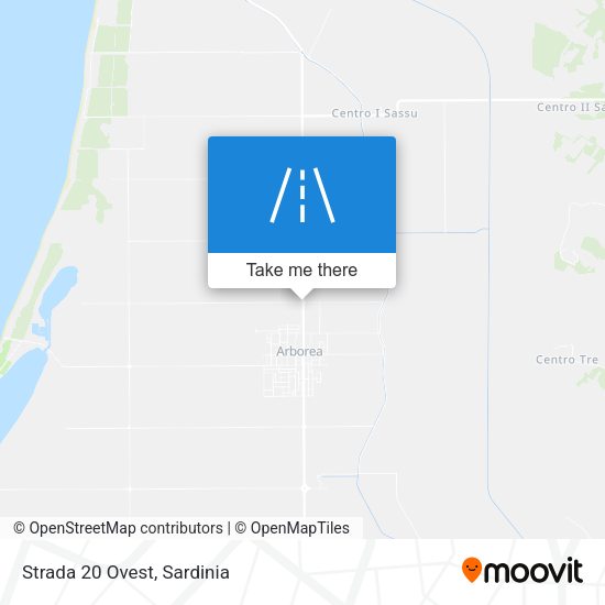 Strada 20 Ovest map