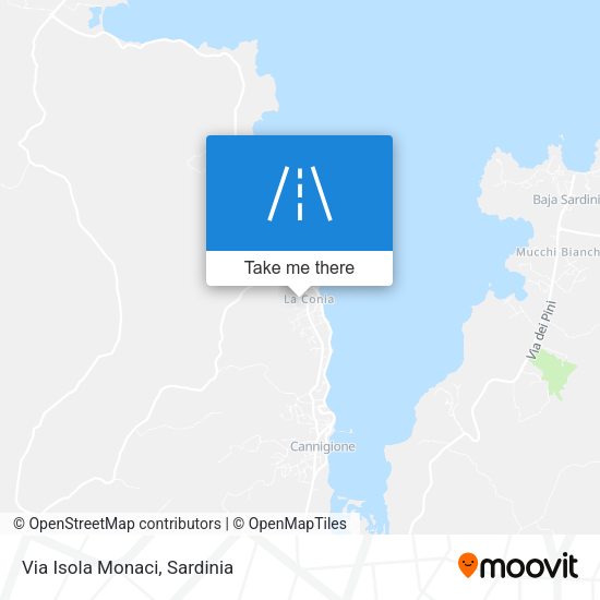 Via Isola Monaci map