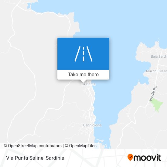 Via Punta Saline map
