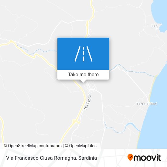 Via Francesco Ciusa Romagna map